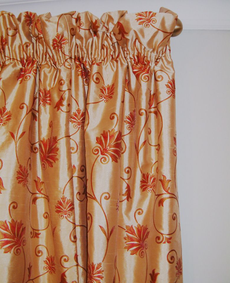 Curtains – with hand gathered heading