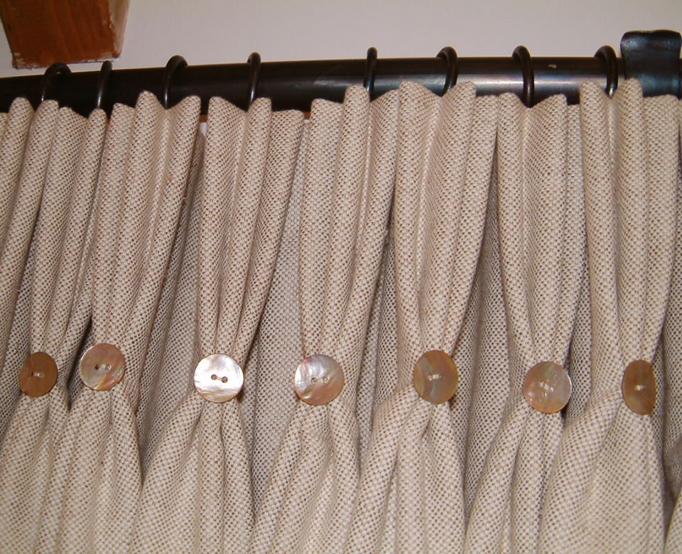 Curtains – with triple pleat heading and buttons